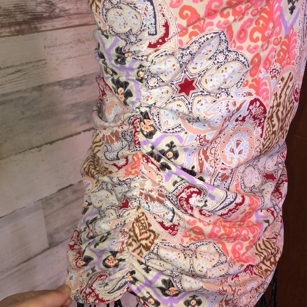 Victoria's Secret Bikini swim suit Colorful print no bottoms long top size 32C​​ - Picture 9 of 10